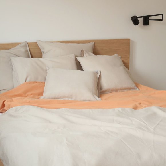 Linen Bedding Duvet & 2 Pillowcases - Picture 1 of 5